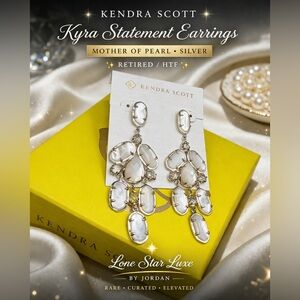 Kendra Scott Kira Statement Earrings in a rhodium (silver) metal finish